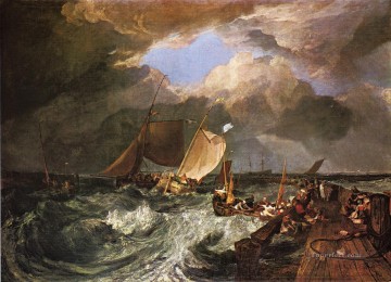 ジョセフ・マロード・ウィリアム・ターナー Painting - カレー桟橋とフランスのポワサール ロマンティック ターナー